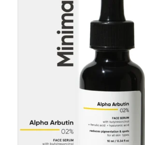 Minimalist Alpha Arbutin 2% Face Serum for Pigmentation, Acne Marks & Dark Spots Removal (10 ml)